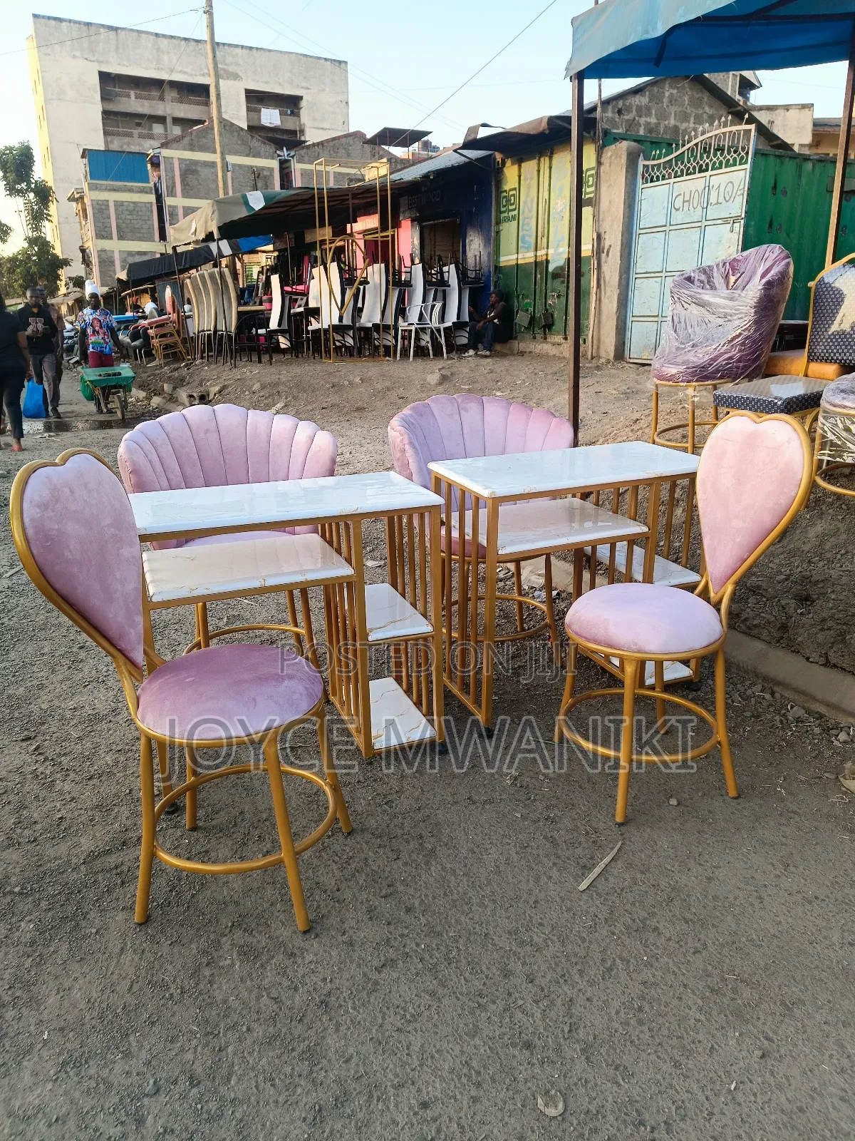 Manicure Sets, 2 Flower Seats, 2 Love Seats , 2 Tables 