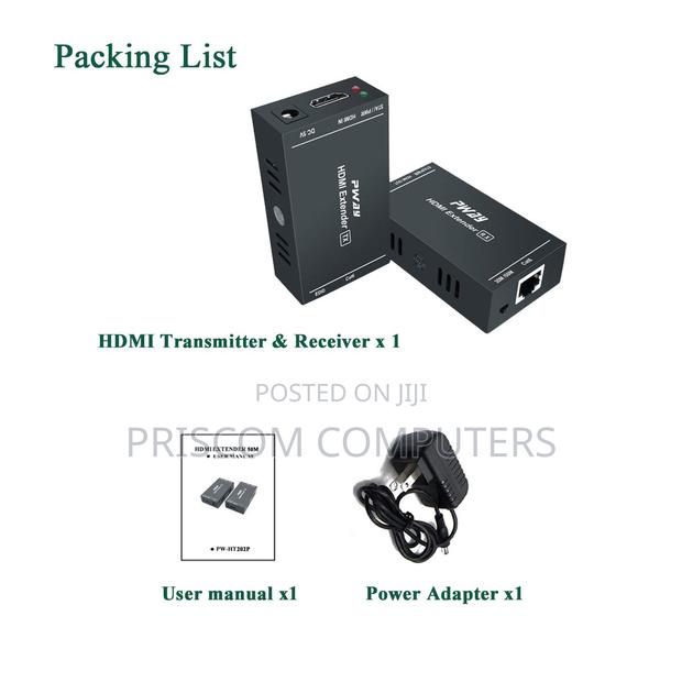 HDMI Extender Over Single Cat5/Cat6 Ethernet Cable Up to 60M - thumbnail 4
