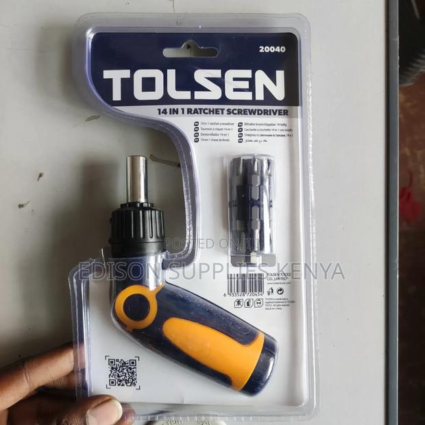 Tolsen 14-in-1 Ratchet Screwdriver Set , Bits and Socket Set - thumbnail 3