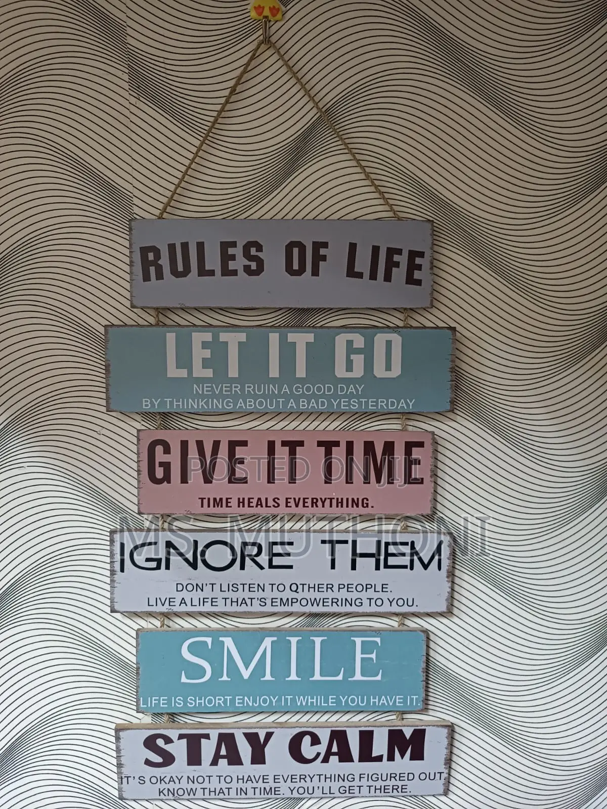 Long Retro Style Wooden Wall Hanging Sign Decor