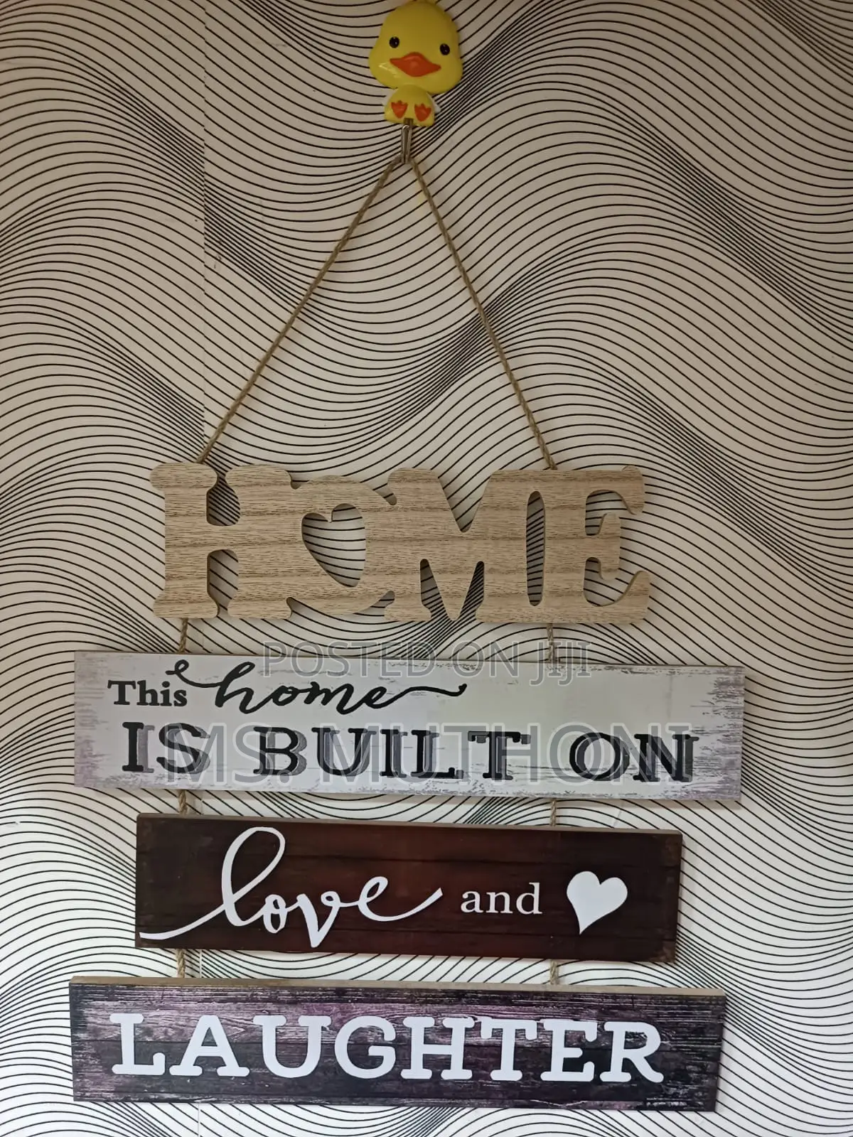 Long Retro Style Wooden Wall Hanging Sign Decor
