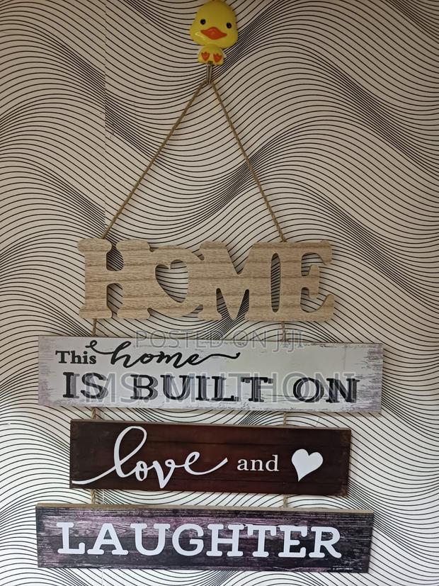 Long Retro Style Wooden Wall Hanging Sign Decor - thumbnail 3