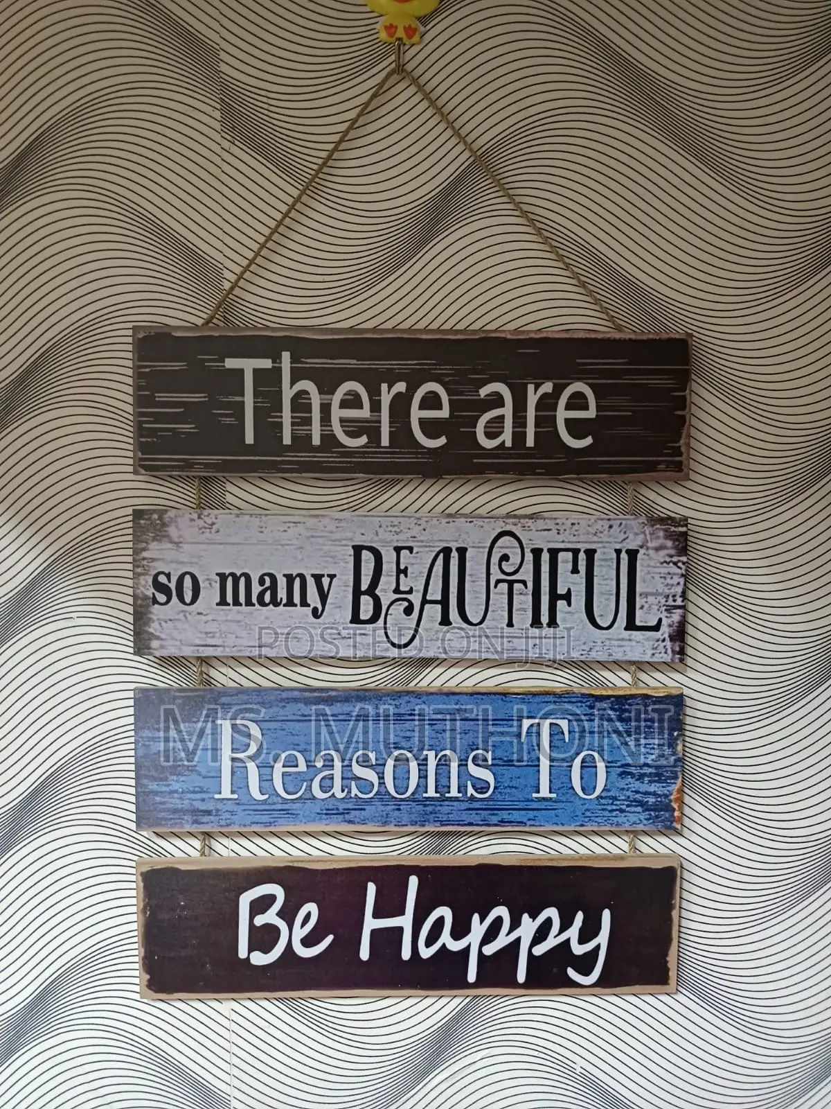 Long Retro Style Wooden Wall Hanging Sign Decor