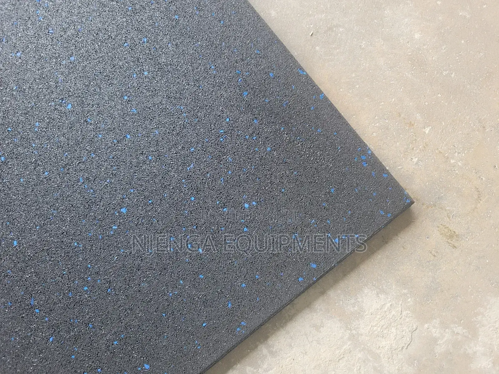 15mm Classic Rubber Gym Flooring Blue Fleck