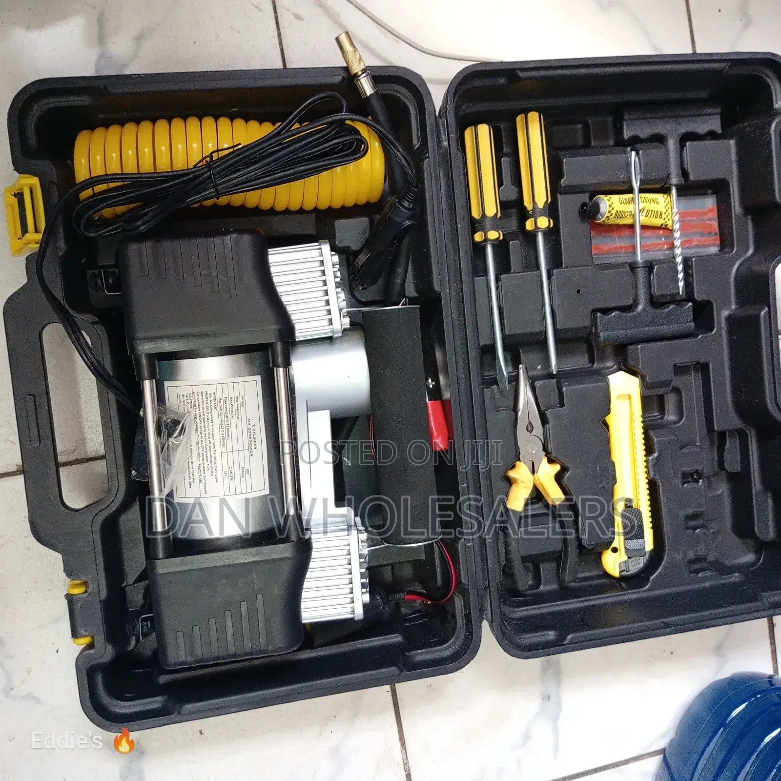 Double Cylinder Car Air Compressor, Tire Pump Auto Inflator,