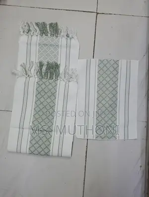 Braided Woven Textured Table Runner With Tassels + 6pcs Mats