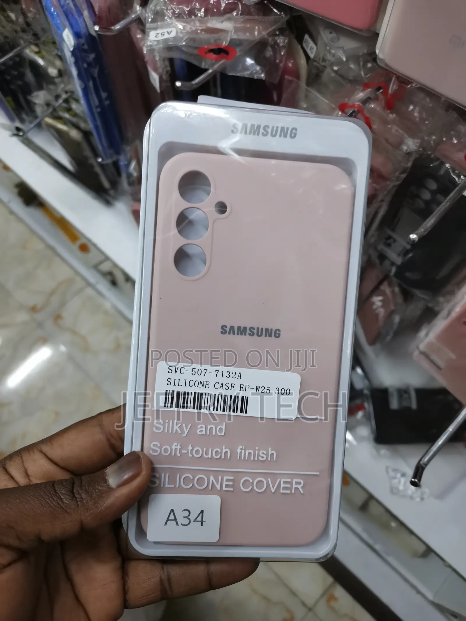 Pink Liquid Siliconesamsung A34 5G Phone Case Soft Flexible