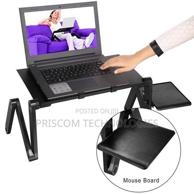Adjustable Portable Laptop Stand With Mouse Pad Cooling Fan - thumbnail 2