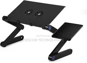 Adjustable Portable Laptop Stand With Mouse Pad Cooling Fan