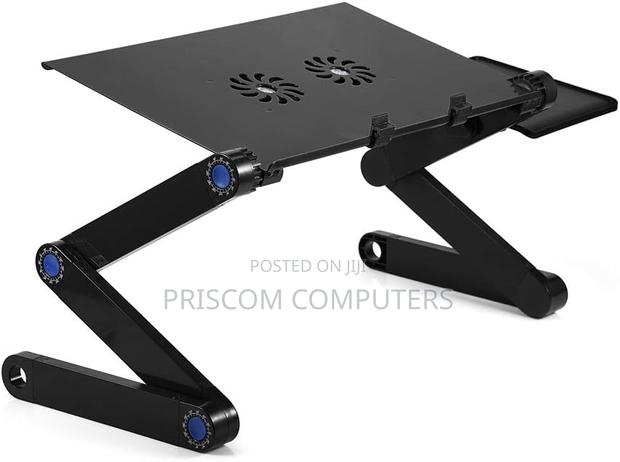 Portable Adjustable Aluminum Laptop Desk Stand CPU Fans