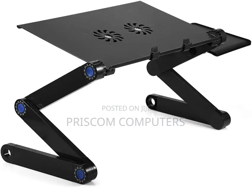 Portable Adjustable Aluminum Laptop Desk Stand CPU Fans