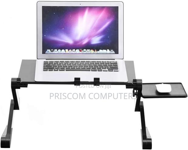 Portable Adjustable Aluminum Laptop Desk Stand CPU Fans - thumbnail 2
