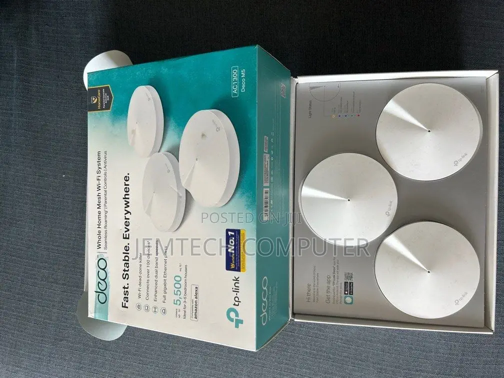 Tp-Link Deco M5 Ac1300 Whole Home Mesh Wi-Fi System (3 Pack)