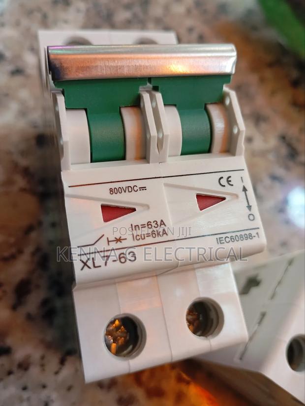Din Rail Mounted 63A DC MCB 2pole - main view