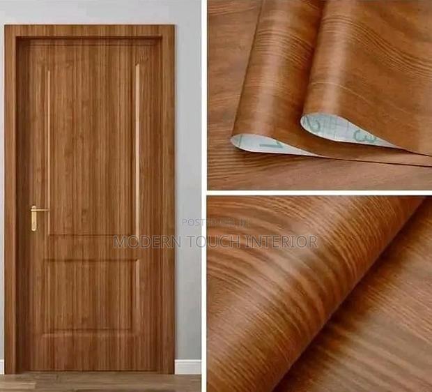 Brown Wood Effect Contact Wallpaper