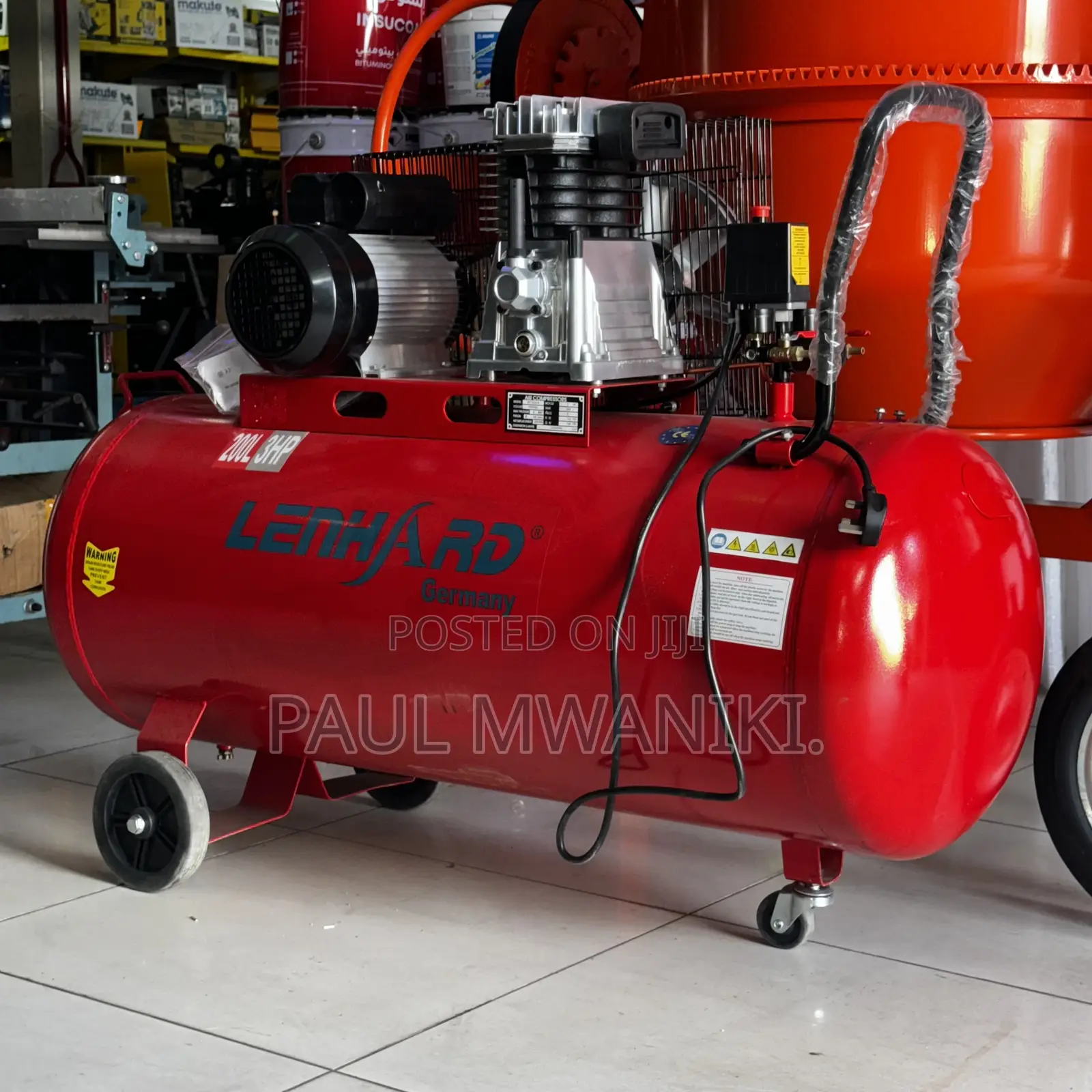 Lenhard Germany Air Compressor 200L ,3hp, Aluminium Head