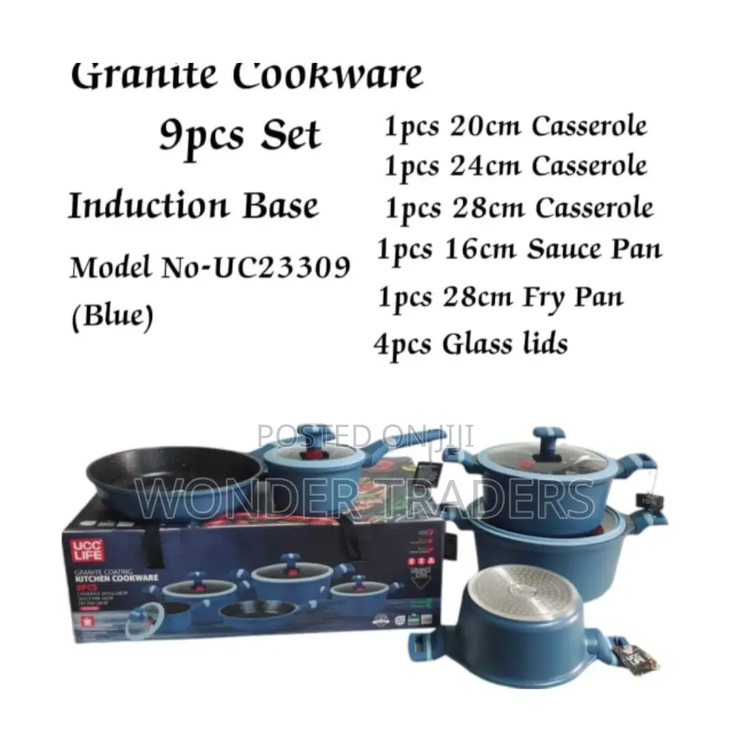 Granite Cookware 9pcs Set Induction Base
