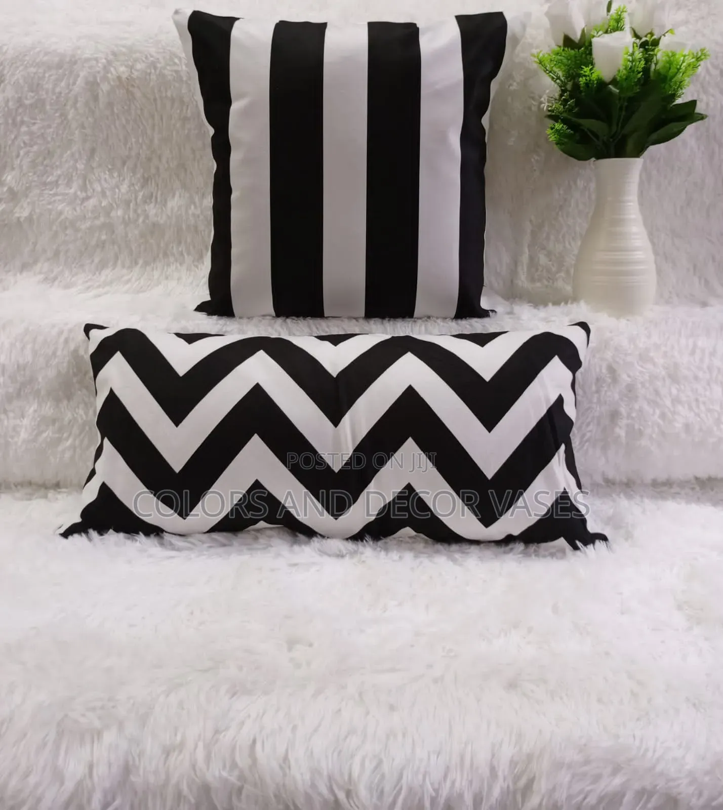 Black and White Pillows 2pcs