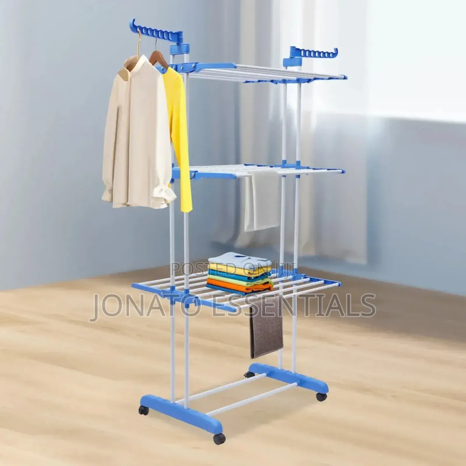 3-Tier Folding Drying Rack With Two Wings