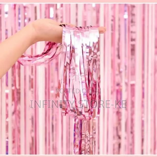 Metallic Foil Fringe Curtains Backdrop Party Curtains
