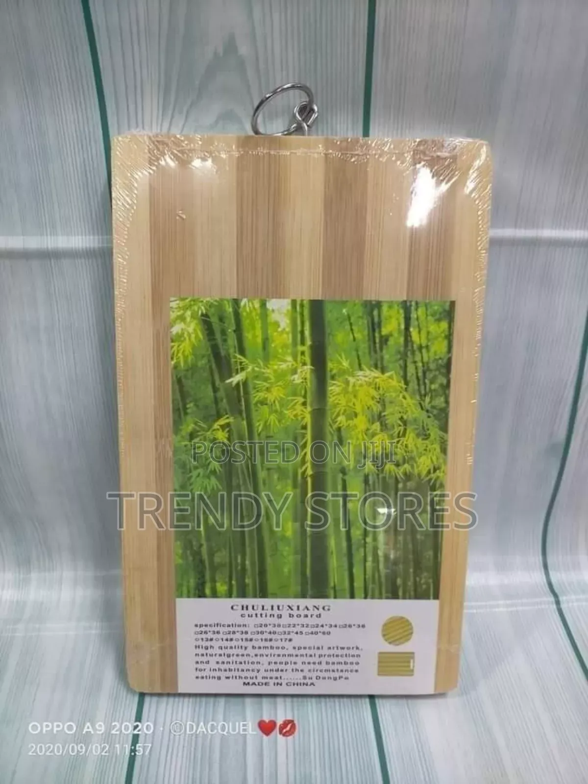 Natural Bamboo Cutting Board Size 24*34cm