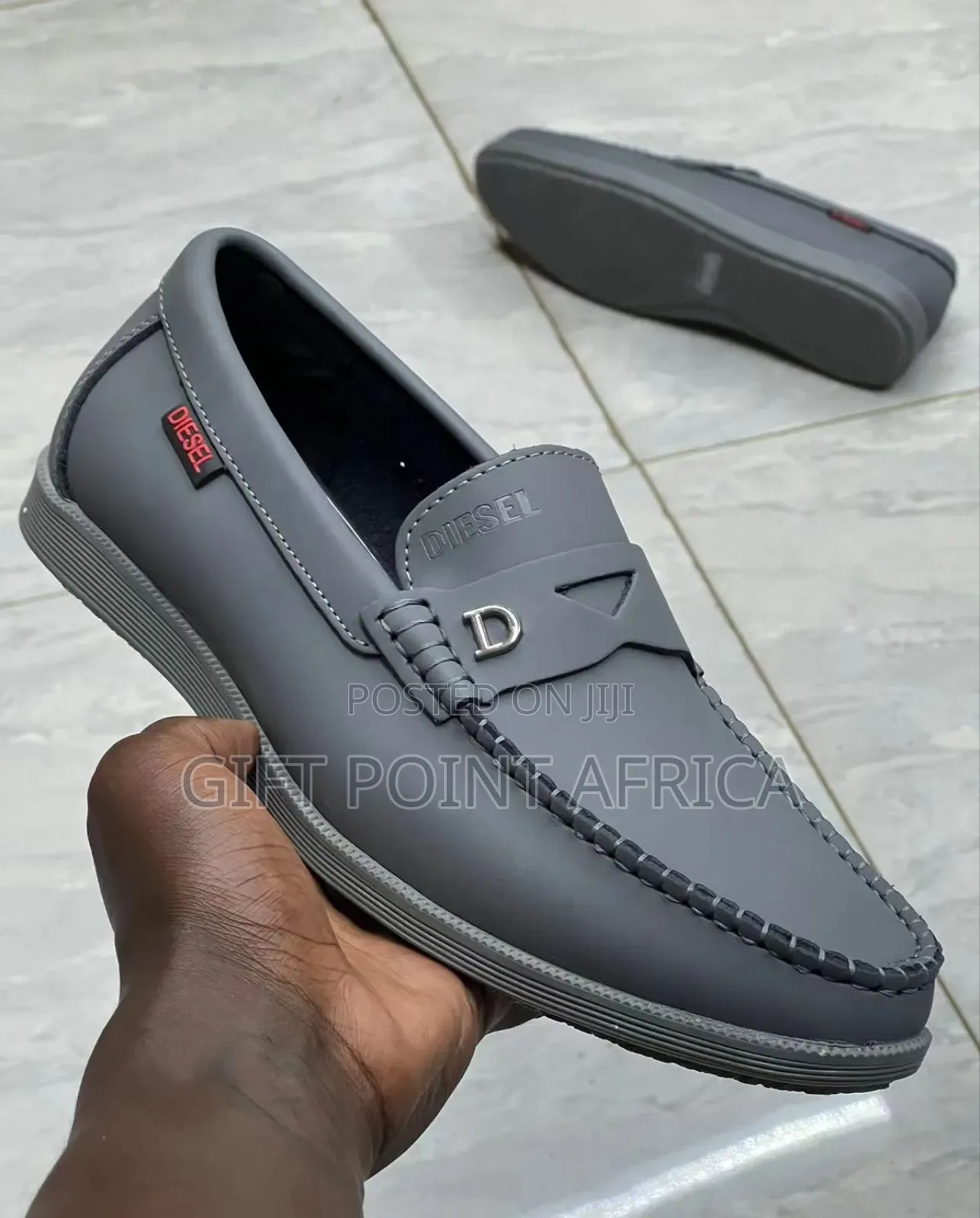 Grey Loafers Shoes for Men