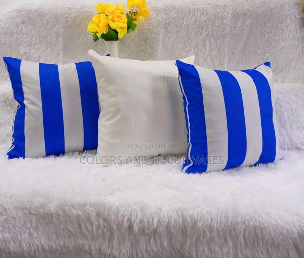 Dark Blue Stripped Pillow Covers - main view