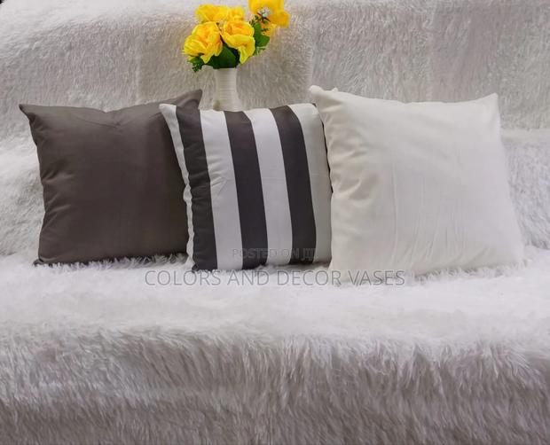 Grey and White Matching Pillows - main view