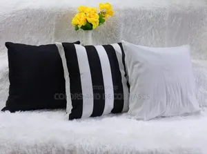 Black With White Home Decor Throw Pillows