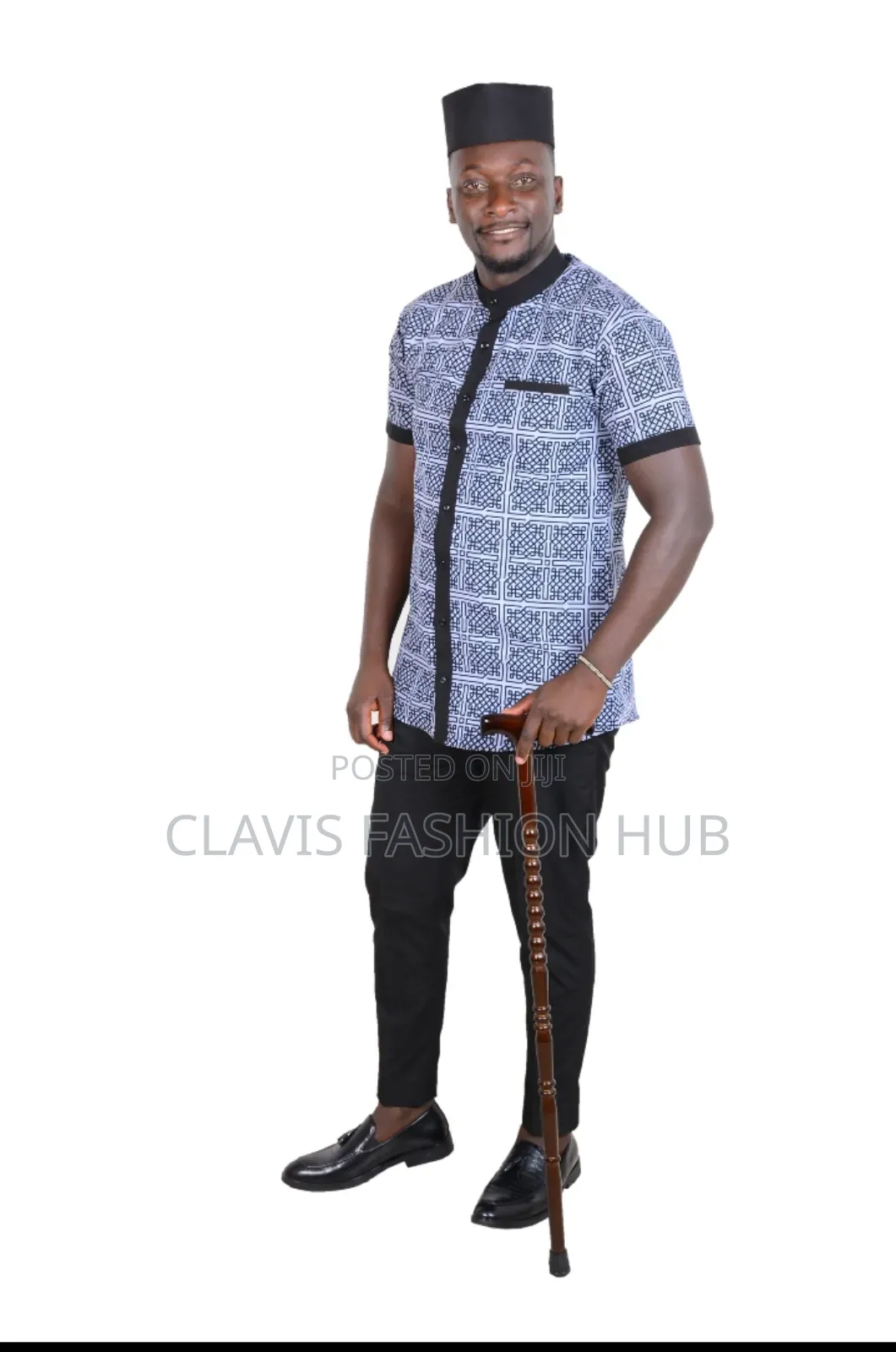Grey Ankara Shirt for Men Latest Styles