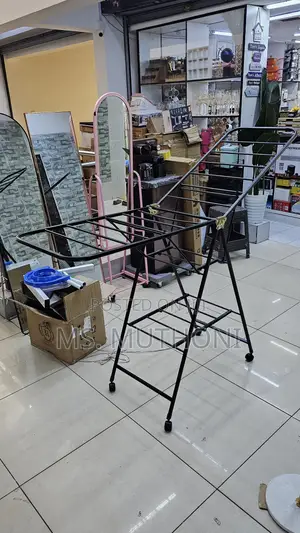 Black Movable Outdoor Drying Rack 1.7m (With Wheels)