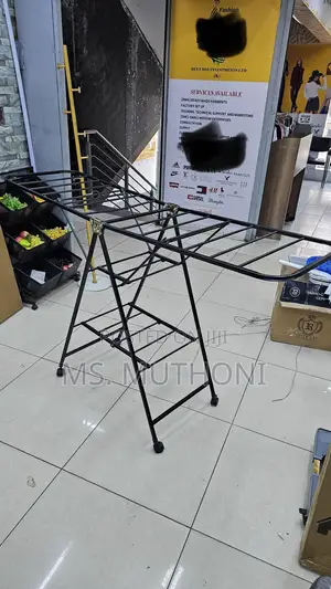 Black Movable Outdoor Drying Rack 1.7m (With Wheels)