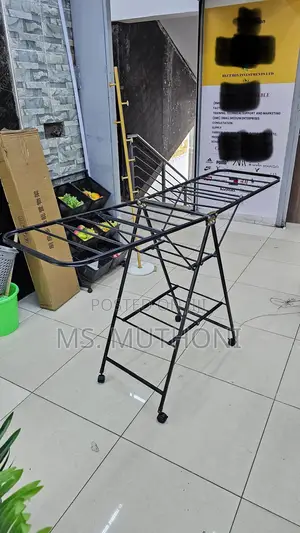 Black Movable Outdoor Drying Rack 1.7m (With Wheels)