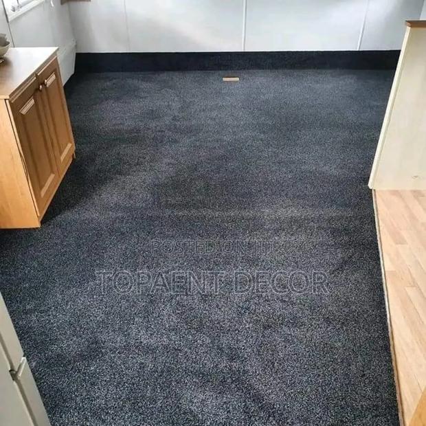 Plain Dark Grey Wall to Wall House Carpet - main view