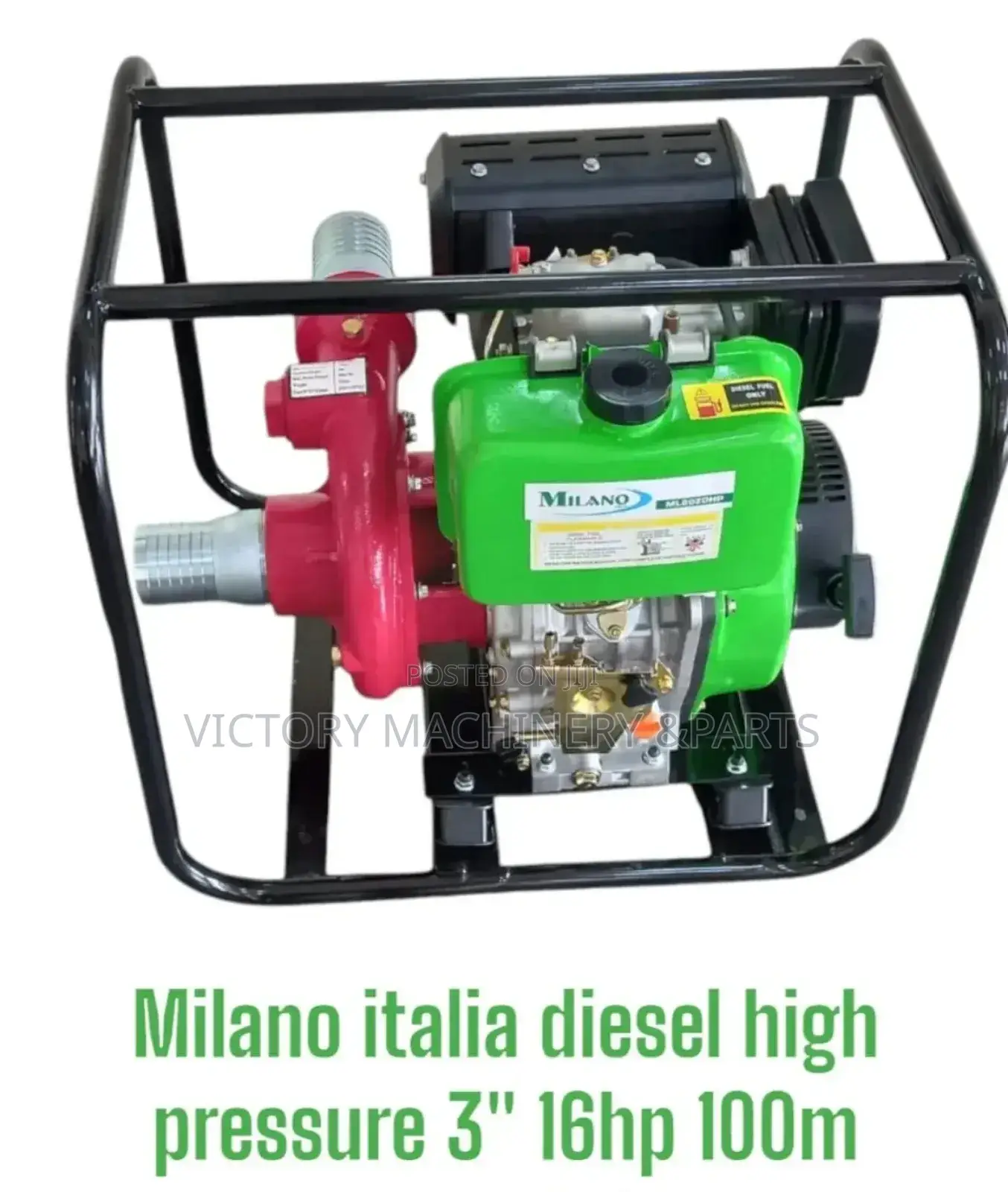16hp Milano Italia DIESEL High Pressure Water Pump 3"100M