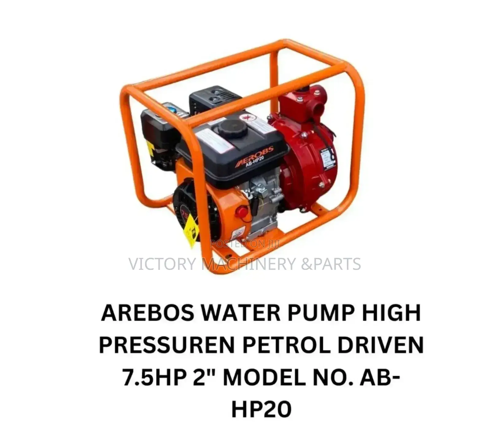 Arebos Water Pump High Pressure Petrol Driven 7.5hp 2 "