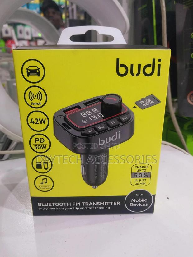 Budi Car Modulator Fm Transmitter - Support Tf Card Playing - thumbnail 2