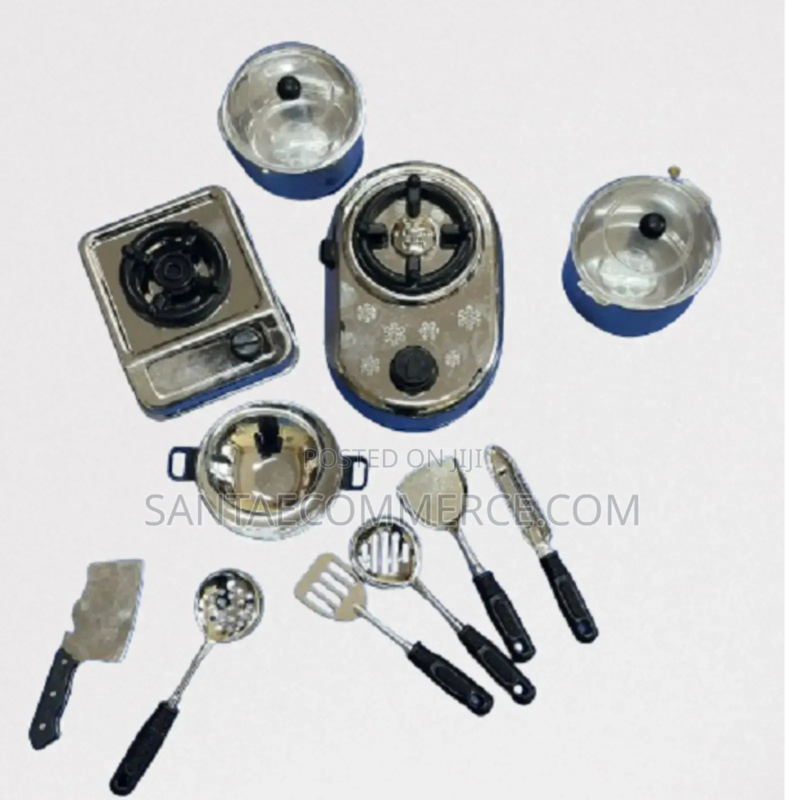 Kids Kitchen Silver Cooking Set Toy