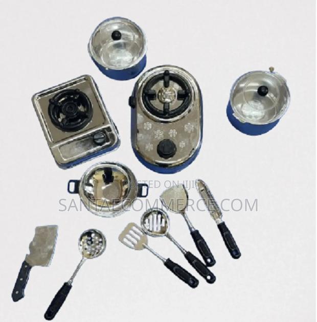 Kids Kitchen Silver Cooking Set Toy