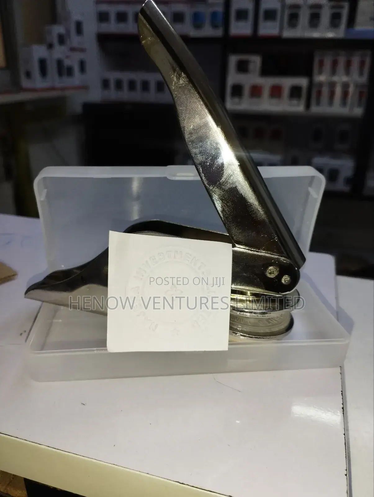 Embossing Pocket Company Seal