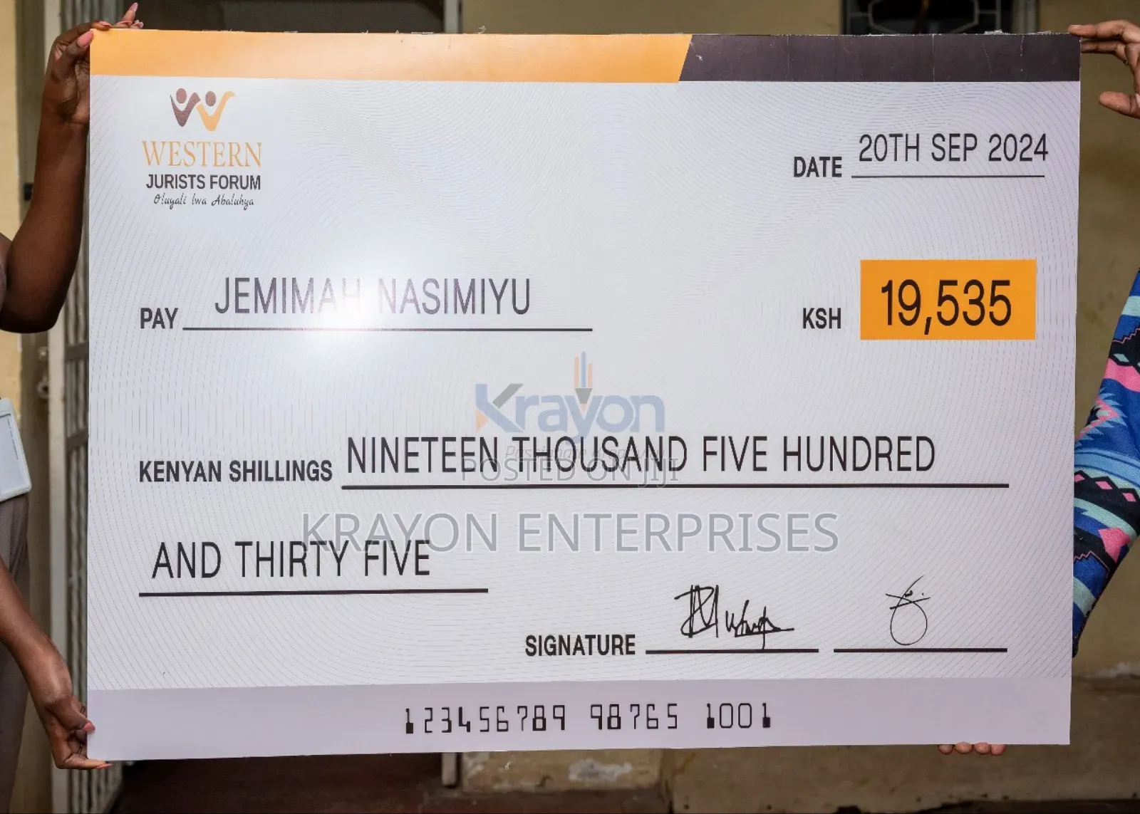 Dummy Cheque