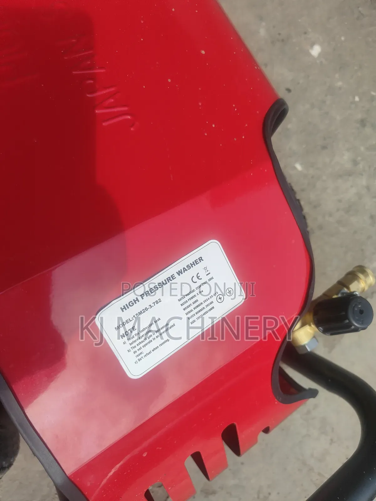 Carwash Machine 3450PSI Single Phase Machine.