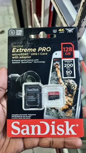 Extreme Pro 128gb Micro Sd+Adapter 200mb/S Reading Speed.