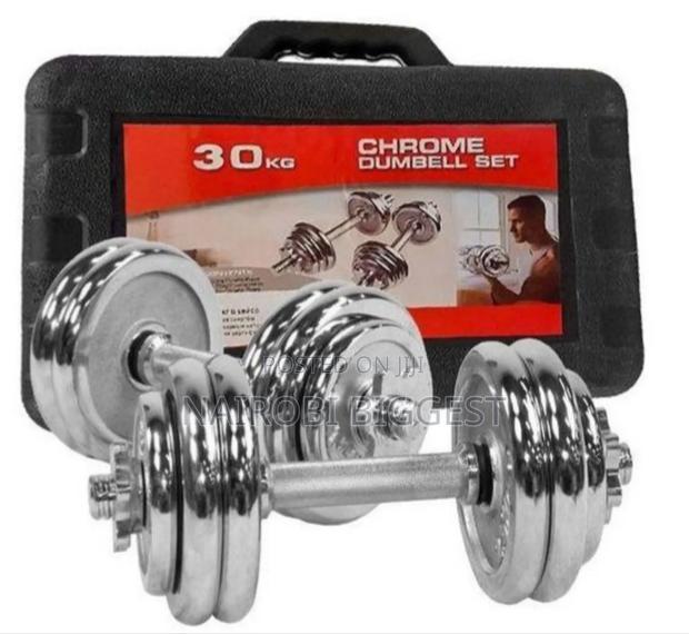 Chrome 30kgs Adjustable Dumbells