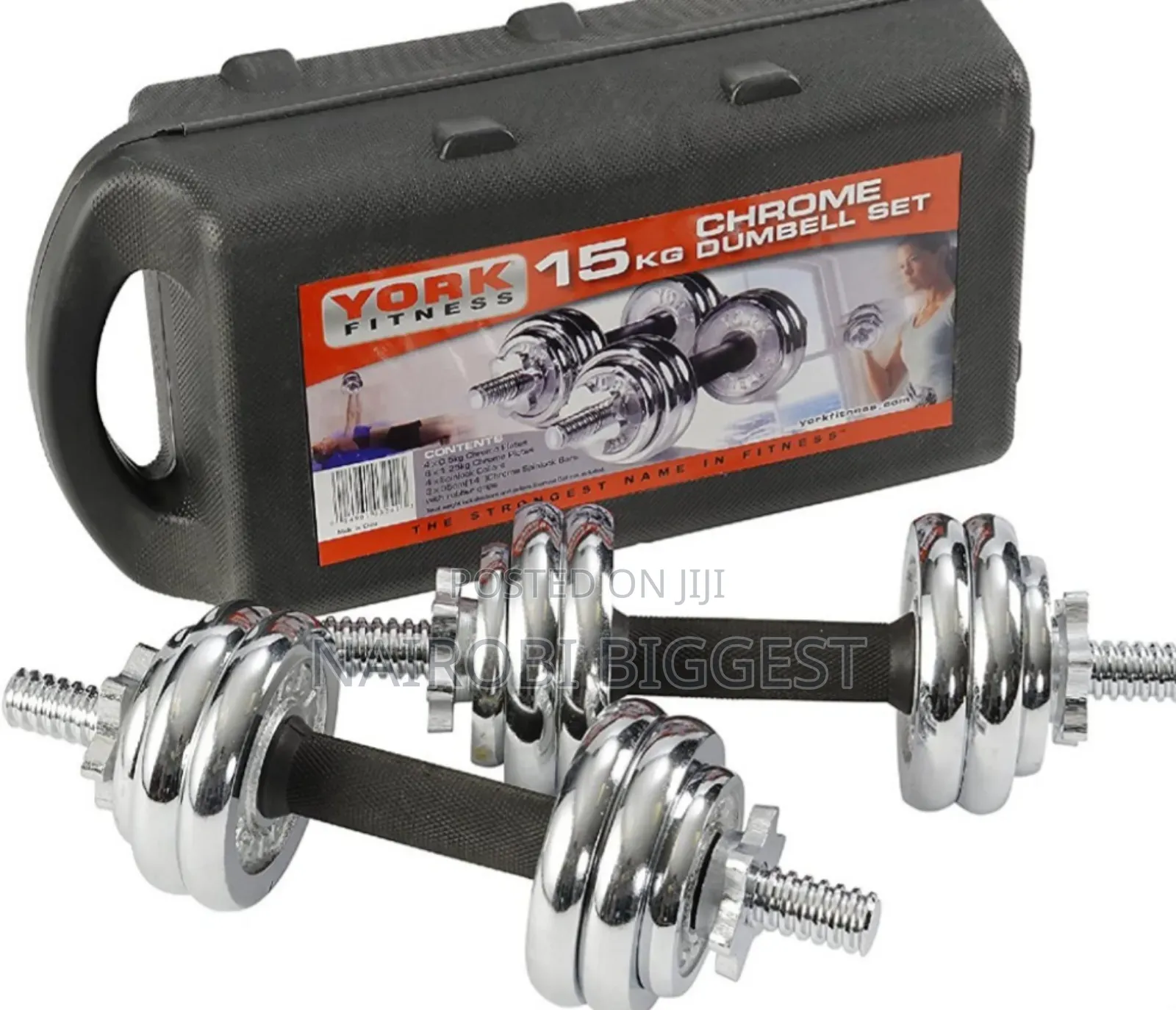 15kgs Chrome Dumbells With Case Adjustable