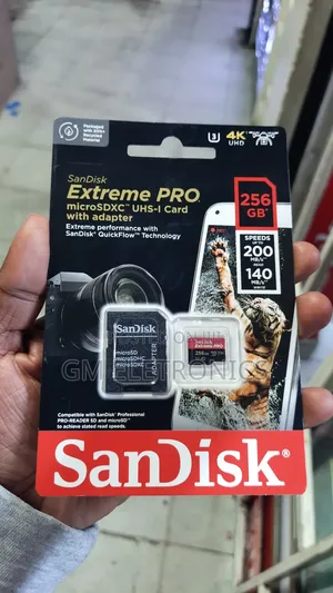 Extreme Pro 256gb Micro-Sd+Adapter,200mb/S Reading Speed.