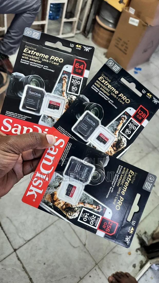 Original Extreme Pro Micro-Sd+Adapter 64gb,128gb,256gb 512