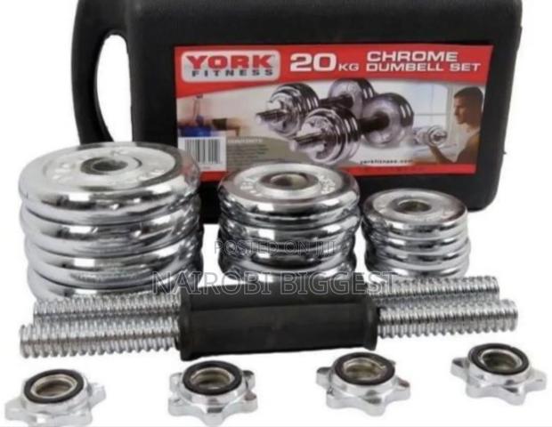 20kgs York/ Chrome Adjustable Dumbells - main view