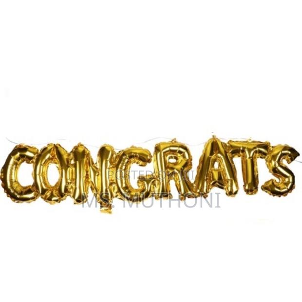 Gold Letter Congrats Banner - thumbnail 3