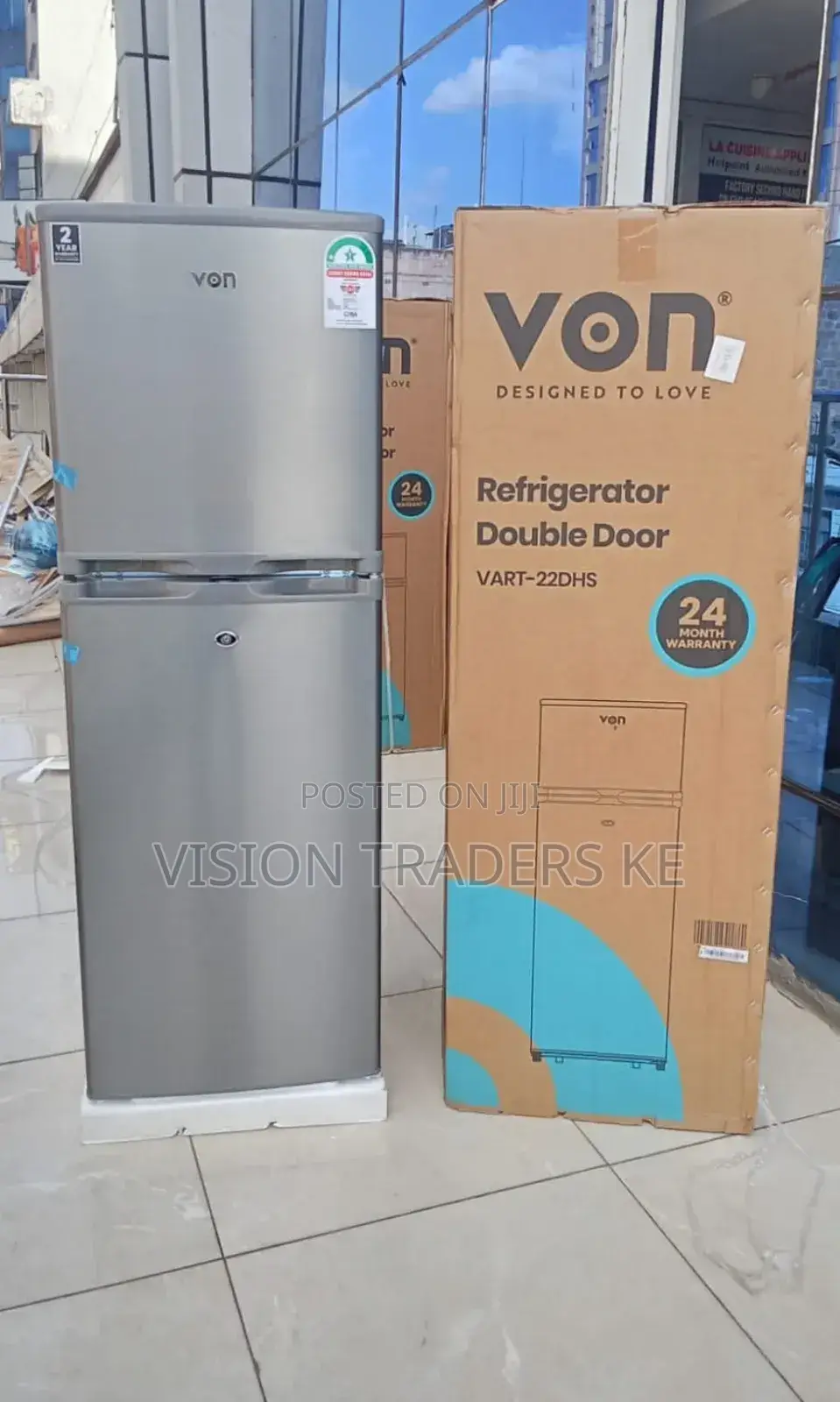 138ltrs Von- Hotpoint 138l Double Door Refrigerator-Gray